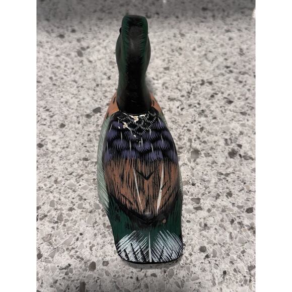 Vintage Wooden Carved And Painted Duck - Picture 5 of 7